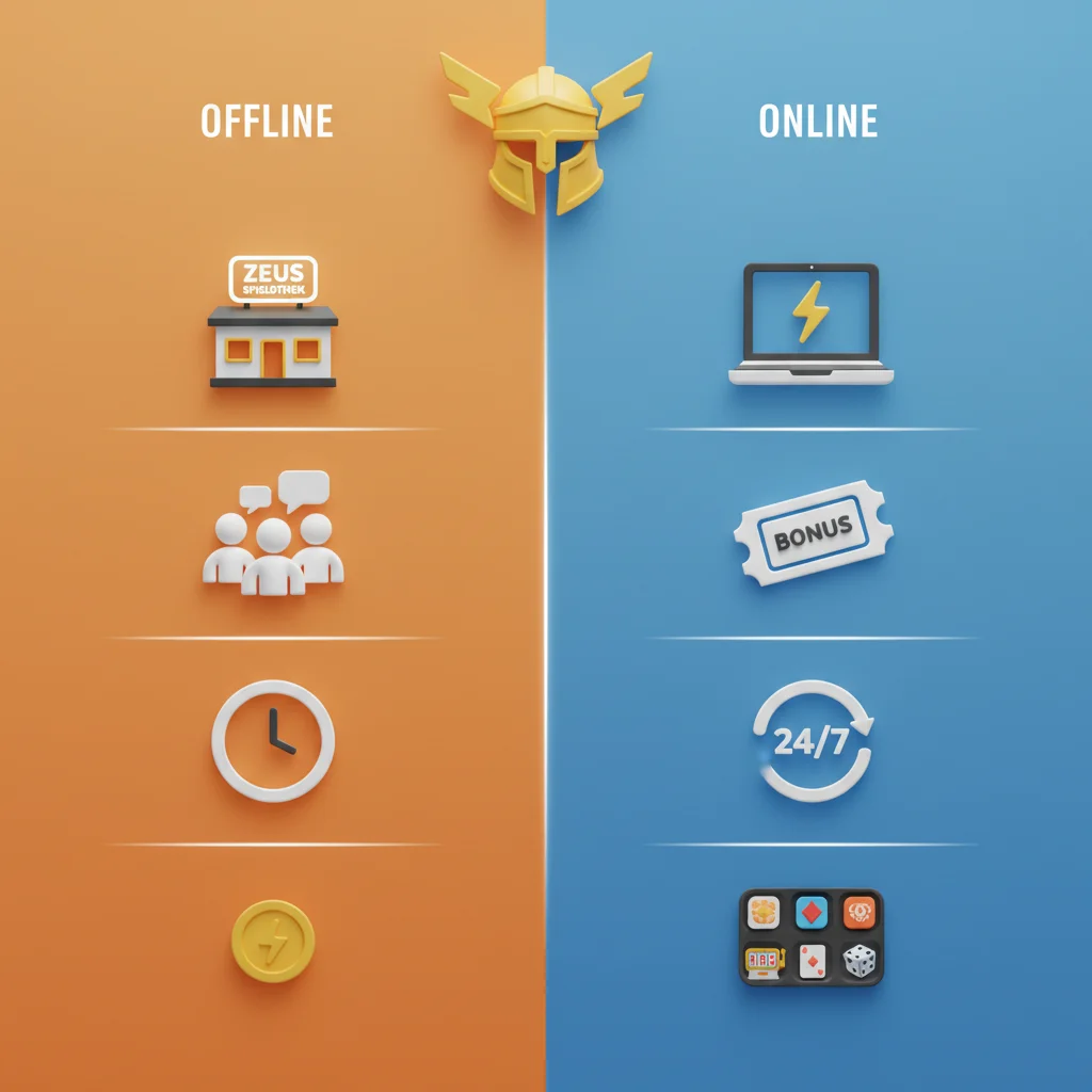 Offline vs. Online: Zeus Spielotheken in Deutschland im Vergleich zu Zeus Online-Casinos mid image